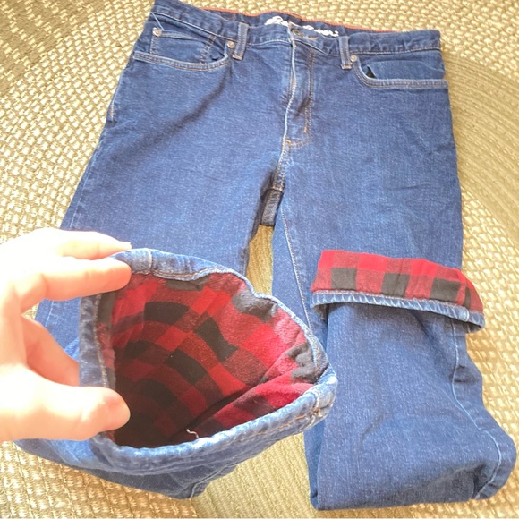 Eddie Bauer Flannel Lined Jeans Size 32x30 - Picture 15 of 15